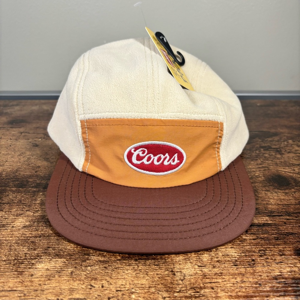 Coors Banquet Vintage Hat Fuzzy Top Brown / Cream Colored